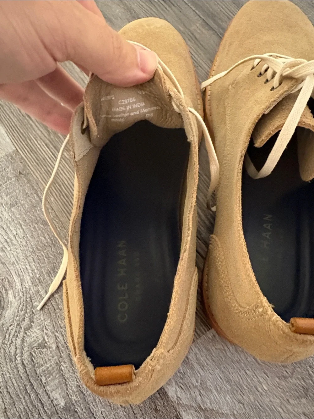 Cole Haan Men's Suede Lace-Up Dress Shoes in Tan